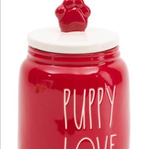 COPY - Brand New in Box RAE DUNN Puppy Love Canister With Paw Topper Below $25 …